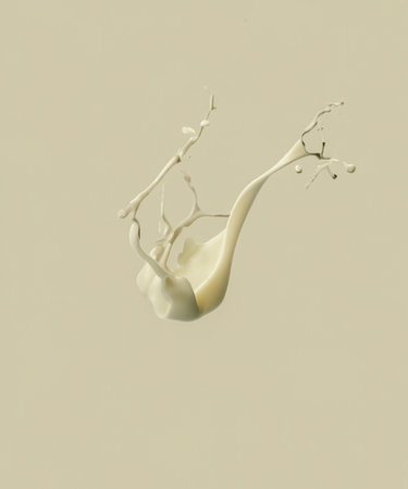Dripping cream, liquid, ice cream. Flowing glaze, white chocolate, generative AIの素材