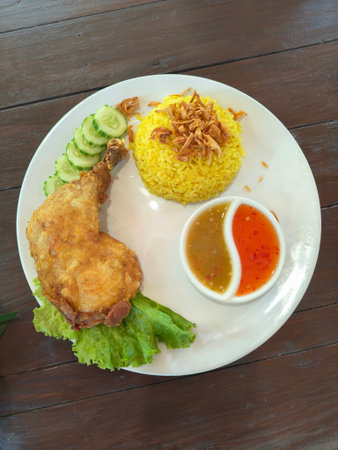 Enjoy a vibrant bowl of aromatic featuring juicy chicken