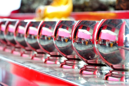 small alms bowl in temple, travel in asiaの写真素材