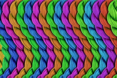 Colorful patterns made of embroidery threads