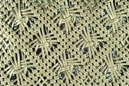 Brown woven leather