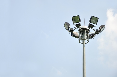 light pole on blusky background