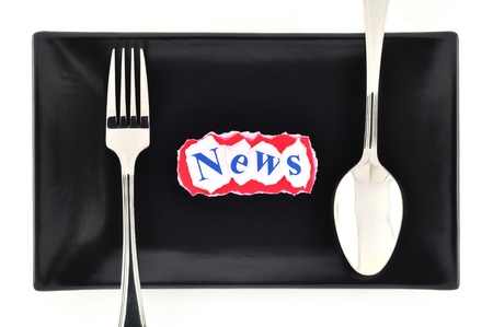 Place with news paperの写真素材