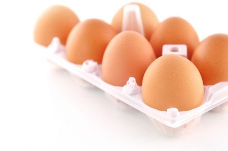 eggs isolated on white backgroundの写真素材