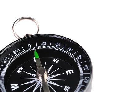compass isolated on white backgroundの写真素材
