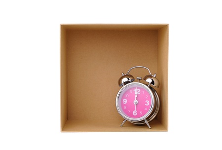 Clock in box, time in successの写真素材