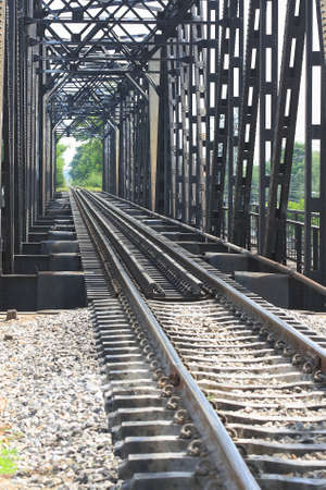The line of old structure railway. In perspective.の写真素材