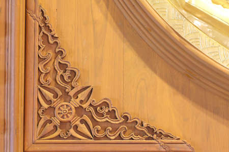 The chinese symbol on the hard wood.の写真素材