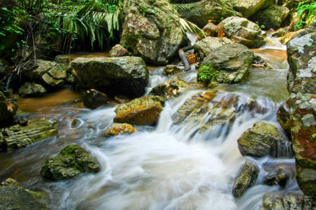 Small waterfall in Karnjanaburee province, Thailand.の写真素材