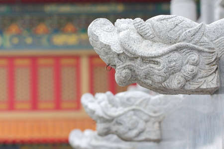 Head of dragon statue in chinese style.の写真素材