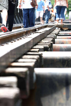 Death Railway, River Kwai Bridge, Kanchanaburi, Thailand.の写真素材