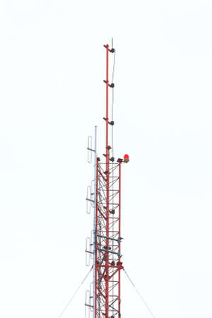 The antenna on the roof with cloud sky.の写真素材
