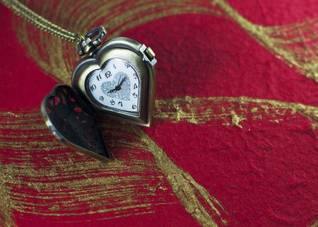 Time machine stoped of LOVE Memories with Heart Clockの写真素材