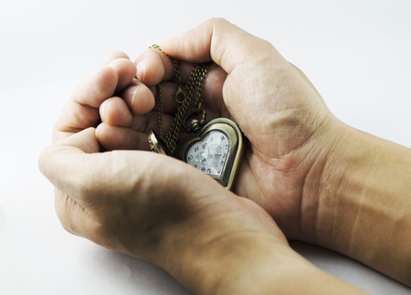 Protect my love in hand for Valentine の写真素材