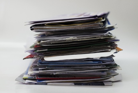 Bill payment on white の写真素材