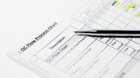 Quality flow chart schedule plan for business concept