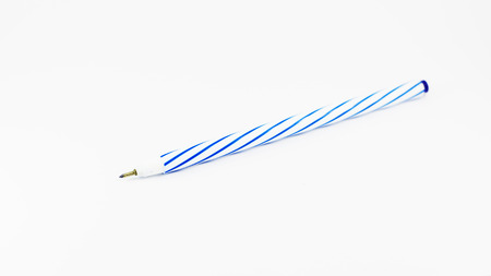 pens is Blue color spiral pattern in Isolated backgroundの写真素材
