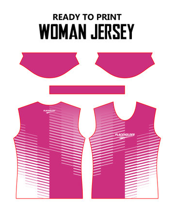 slim fit jersey woman sportswear white pinkのイラスト素材