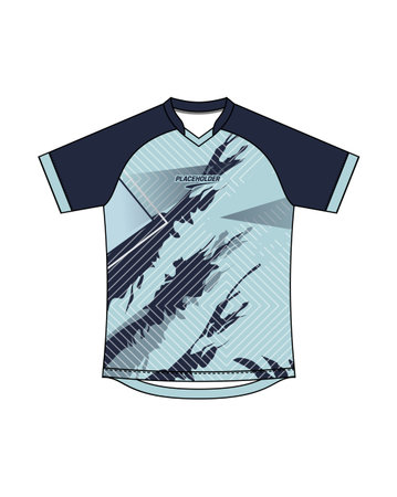 Dynamic Brush Stroke Pattern Raglan Short Sleeve Double V Neck jerseyのイラスト素材