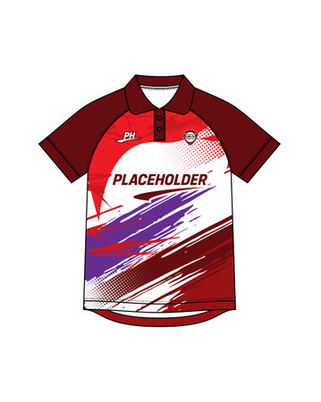 Dynamic Abstract Splash Raglan Short Sleeve button collar men Polo jerseyのイラスト素材