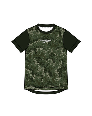 Camouflage t-shirt design on white background, vector illustrationのイラスト素材