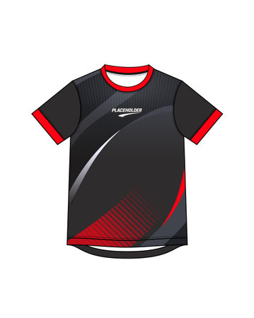 Soccer jersey t-shirt sport design template. Vector illustration.のイラスト素材