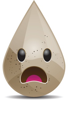 Dirty Water Droplet,pollutionのイラスト素材