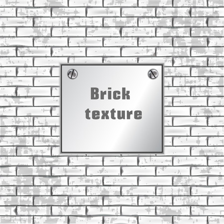 White brick wall with the announcement.のイラスト素材
