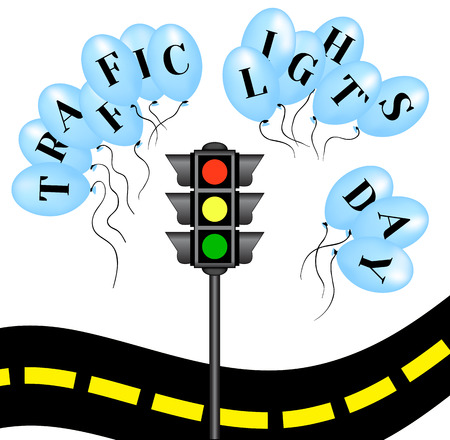Traffic light`s day. International holiday.のイラスト素材