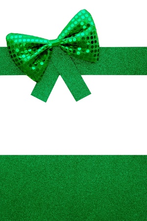 This image is presented like a gift - to help communicate Christmas wishes, or even Saint Patricks Day.の写真素材