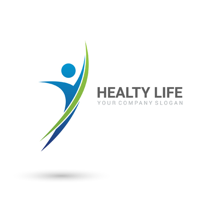 Healthy life logo templateのイラスト素材