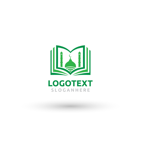 Book with mosque logo templateのイラスト素材
