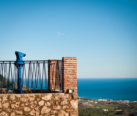 A view point in Mijas Southern Spain looking out over the Costa Del Sol.の写真素材