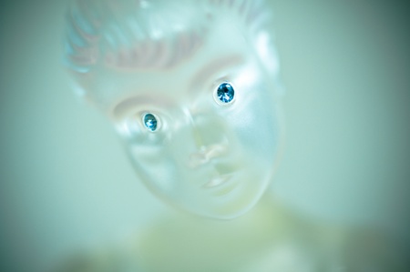 Sapphire eyes lay within this ice fairy の写真素材