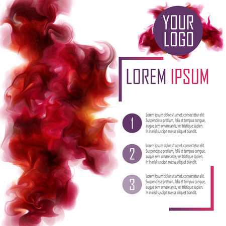 Poster Template. With the purple-wine smoke, which dissolving in the air. Abstract Background for Business Documents,  and Placards.のイラスト素材