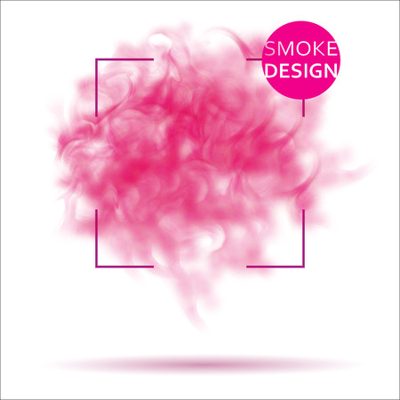 Abstract pink smoke texture template. Steam, cloud realistic texture.のイラスト素材