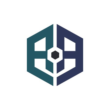 initial letter ab or ba design templateのイラスト素材