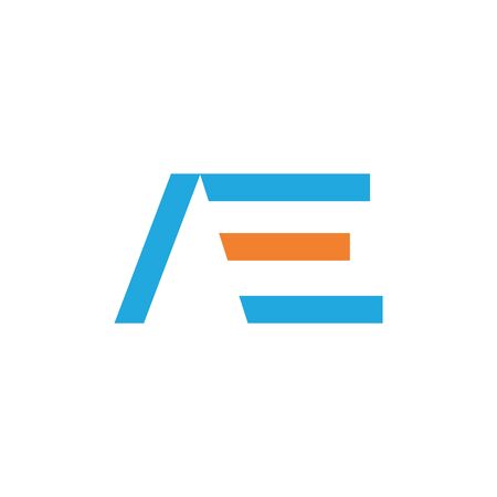 initial letter ae or ea logo design templateのイラスト素材