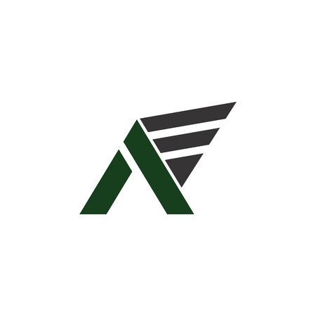 initial letter ae or ea logo design templateのイラスト素材