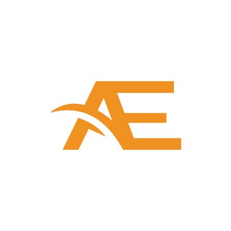 initial letter ae or ea logo design templateのイラスト素材
