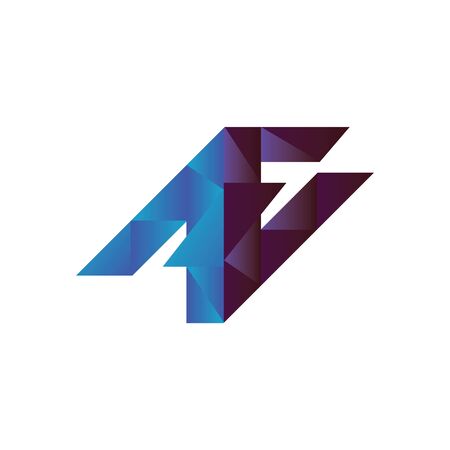 initial letter ae or ea logo design templateのイラスト素材