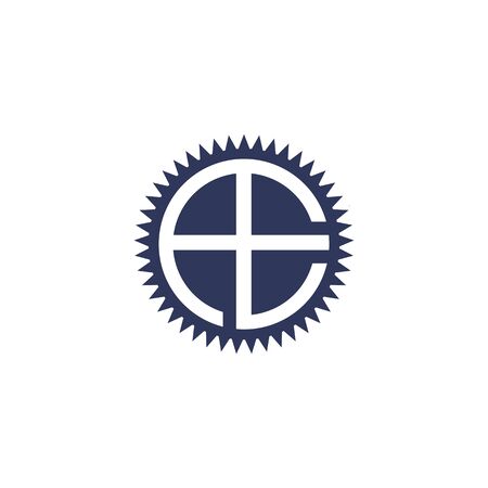 initial letter ae or ea logo design templateのイラスト素材