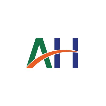 Initial letter ah logo or ha logo vector design templateのイラスト素材