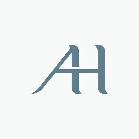 Initial letter ah logo or ha logo vector design templateのイラスト素材