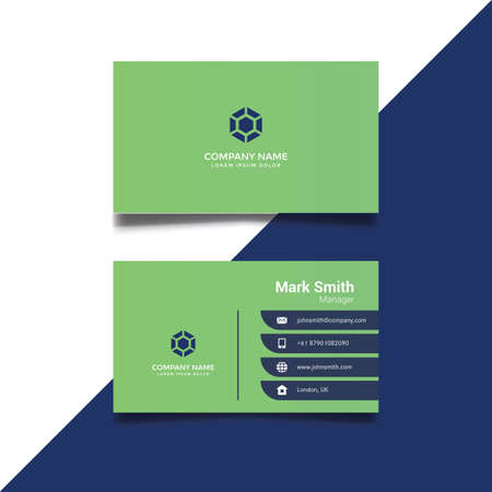 Modern creative business card and clean business card templateのイラスト素材