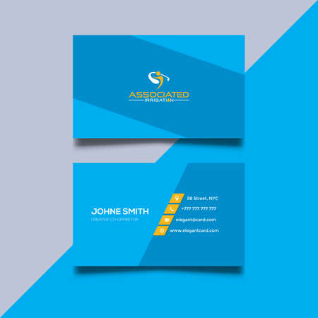 Modern creative business card and clean business card templateのイラスト素材