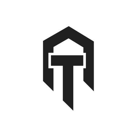 Initial letter logo at logo or ta logo design templateのイラスト素材