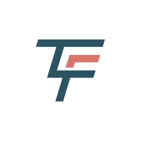 Initial letter tf or ft vector design templateのイラスト素材