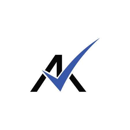 Initial letter ak or ka vector design templatesのイラスト素材