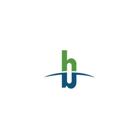Initial letter bh logo or hb logo vector design templateのイラスト素材